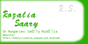 rozalia saary business card